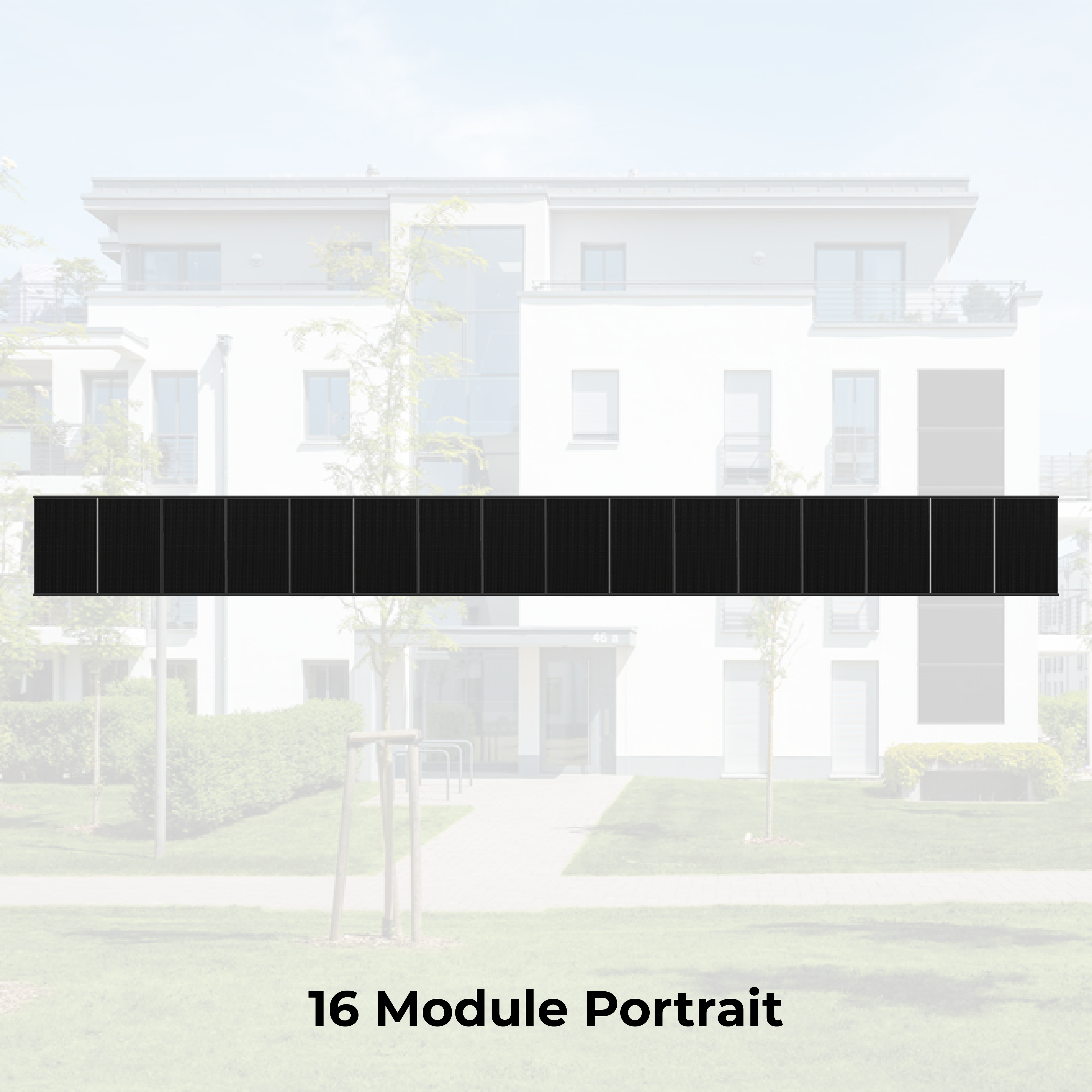 SL Rack Energywall FASSADENSYSTEM einlagig - 16 Module Portrait