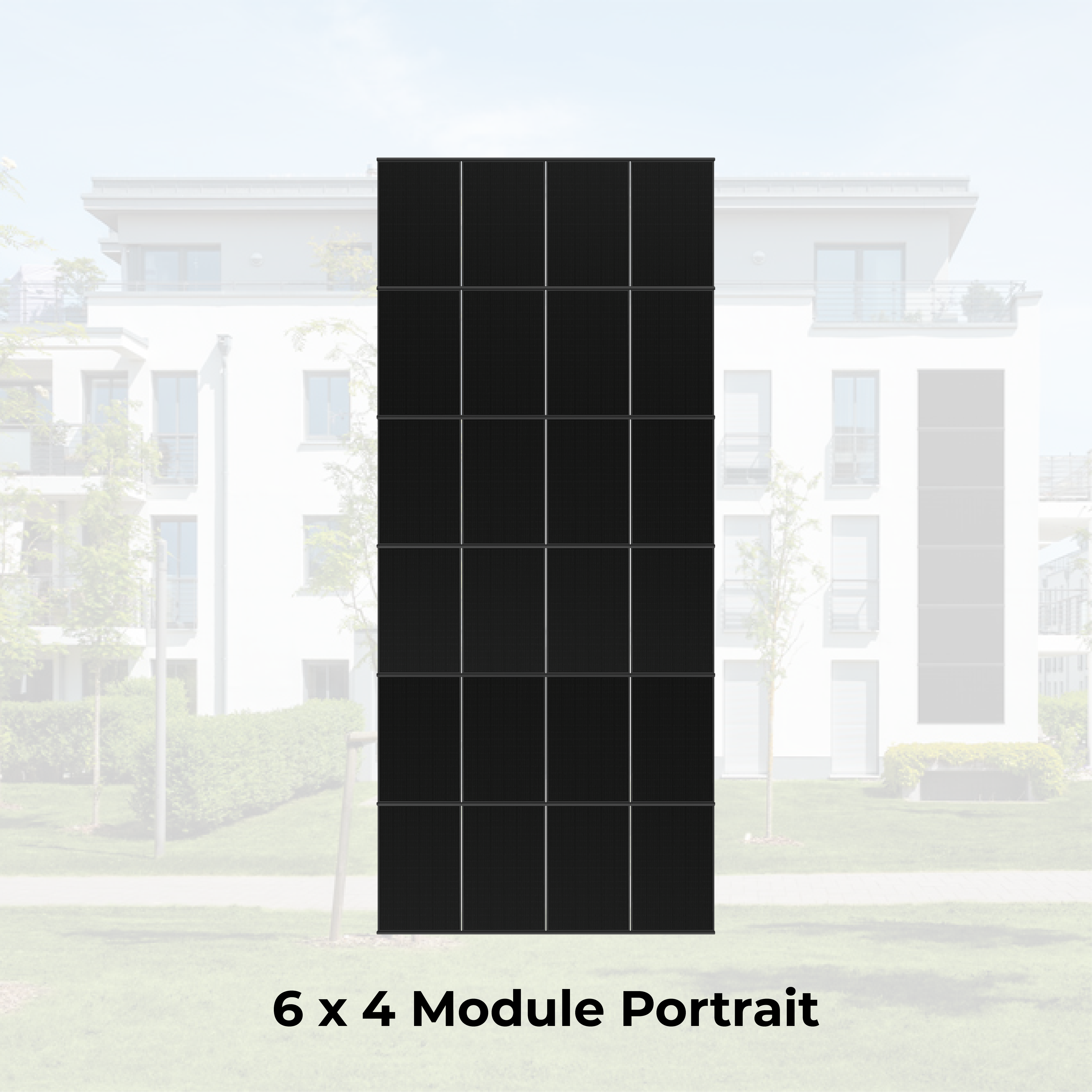 SL Rack Energywall FASSADENSYSTEM einlagig - 6 x 4 Module Portrait