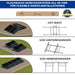 Staffa per sistema di montaggio su tetto piano 3 in 1 per impianto di alimentazione da balcone (ghiaia, granulato e rinverdimento) - disponibile in diverse quantità di pallet