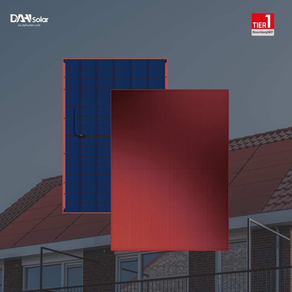 DAH Solar DHN-48Z/16/DG(CC)-400W terracotta Doppelglas (ROTES PV MODUL)