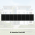 SL Rack Energywall FACADE SYSTEM single layer - 8 modules Portrait