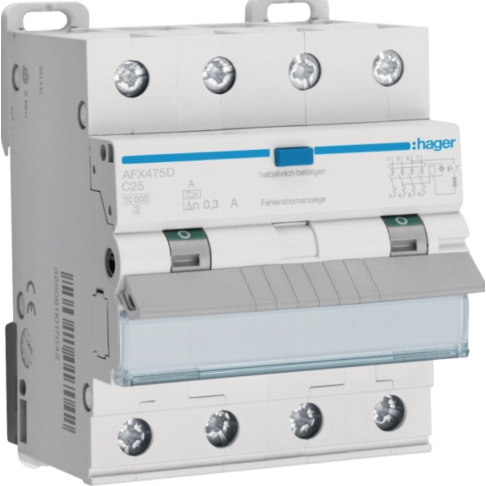 HAGER FI-LS 4P 10kA C-25A 300mA A