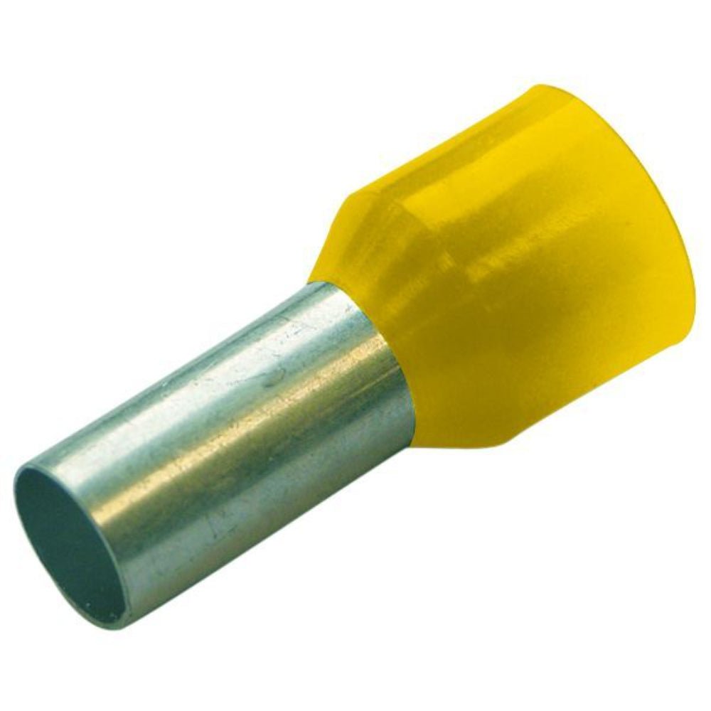 HAUPA Aderendhülse 6mm² L=12mm isoliert gelb verzinnt
