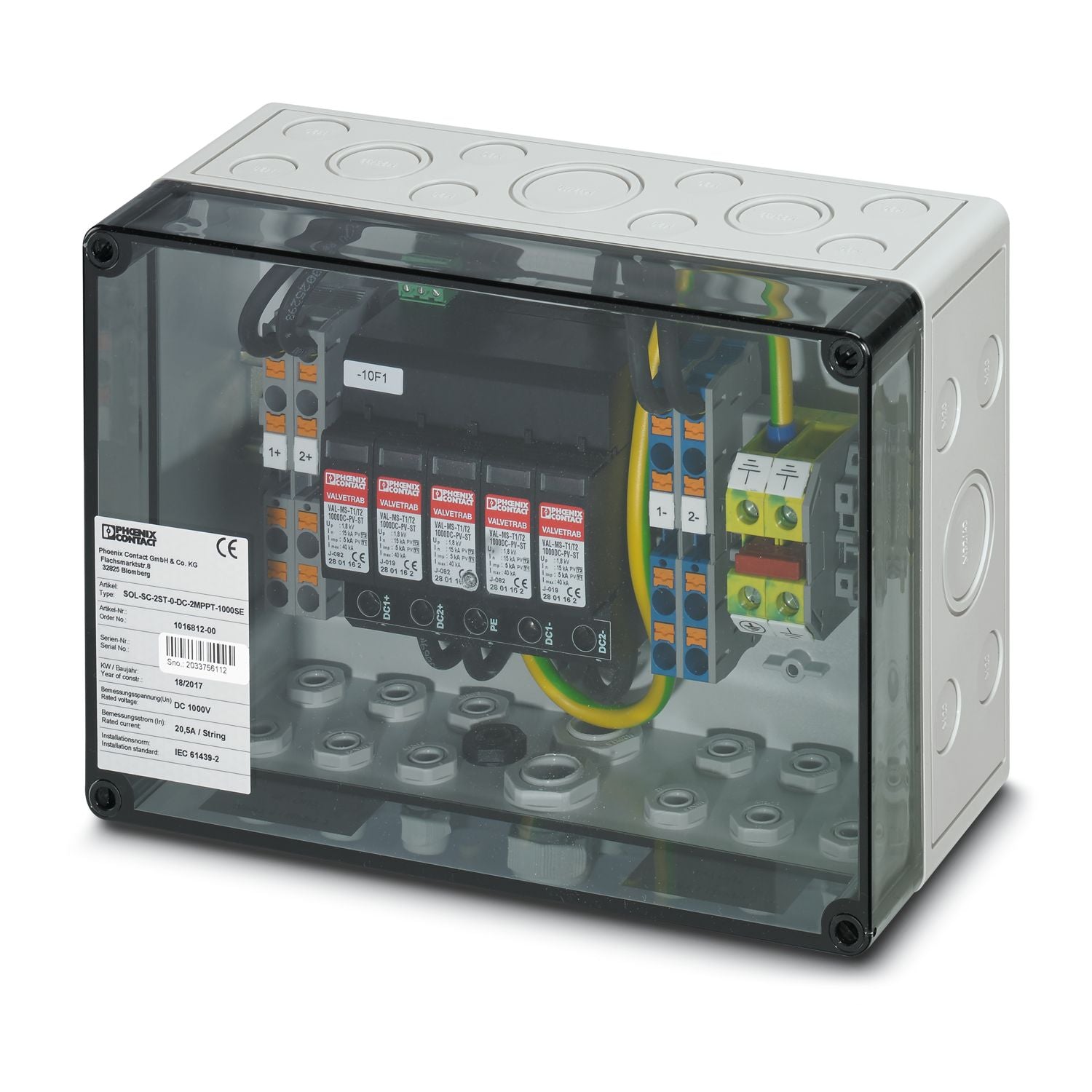 Phoenix Contact Combiner Box Phönix Contact generator connection box SOL-SC- 2ST-0-DC-2MPPT-1000SE ...