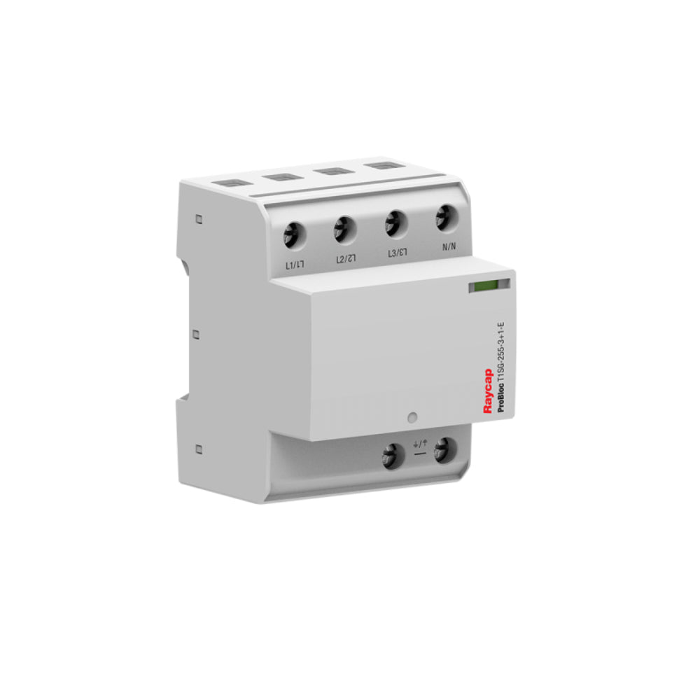 Raycap lightning and surge protection type 1+2+3 / Imp: 7.5kA / TT, TN-S, 3+1 / DIN rail mounting
