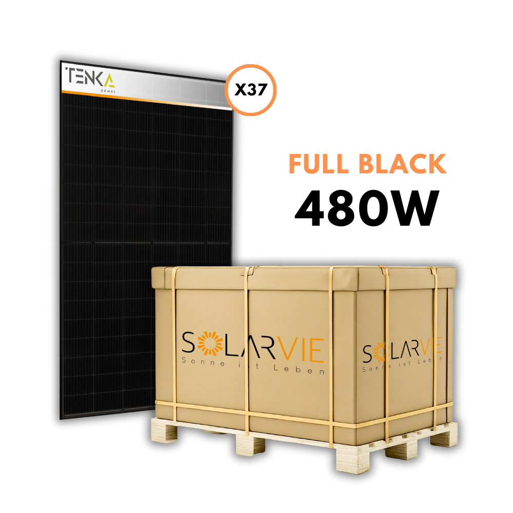 Tenka Solar 480W Ultimate Back Contact Bifacial Full Black (Palette = 37 Stück)
