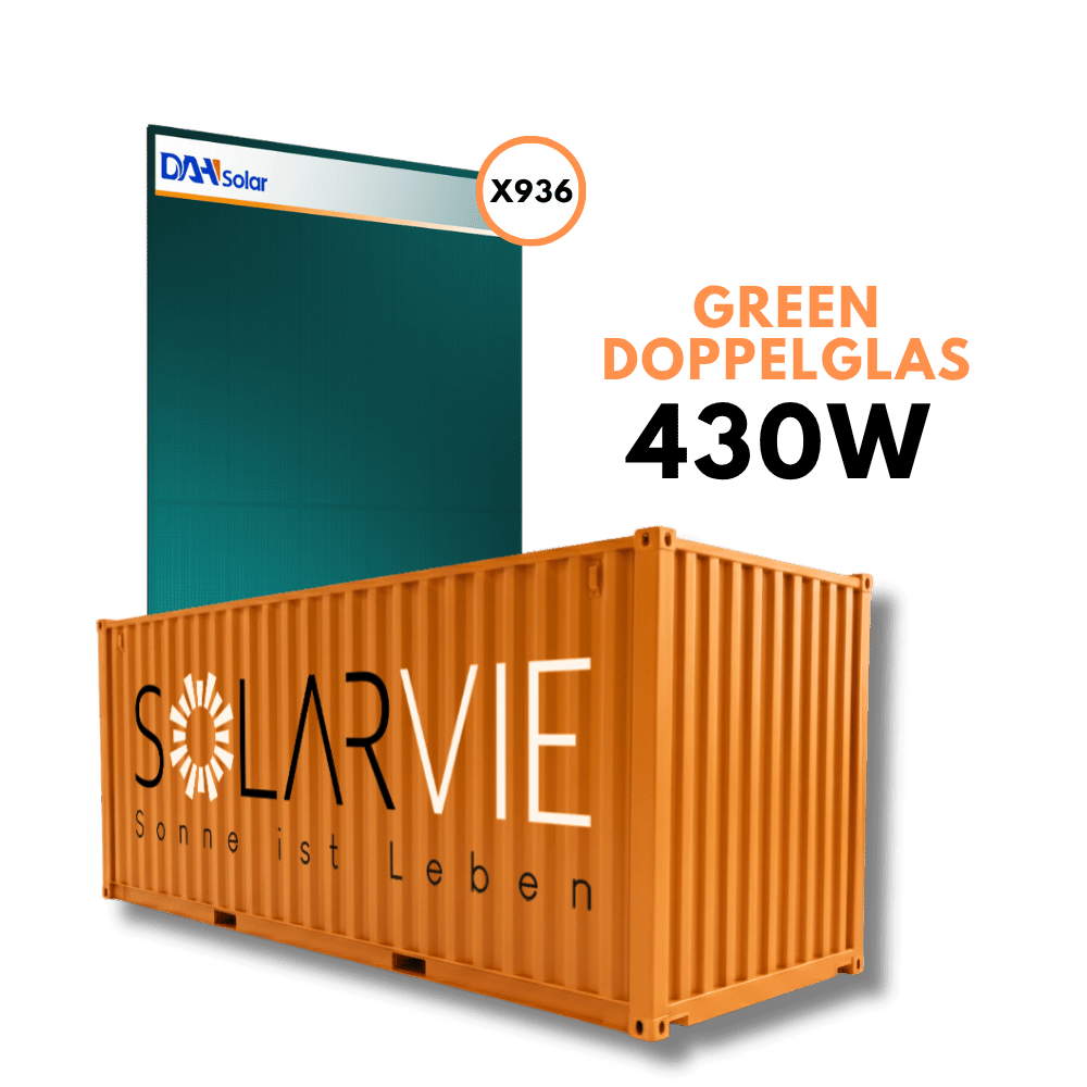DAH Solar 430W green Doppelglas (GRÜNES PV MODUL) (Container = 936 Stück)