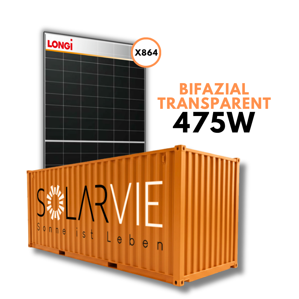 LONGi Hi-MO X10 LR7-54HVD-475M | 475W | Back Contact | Bifazial Transparent (Container = 864 Stück)