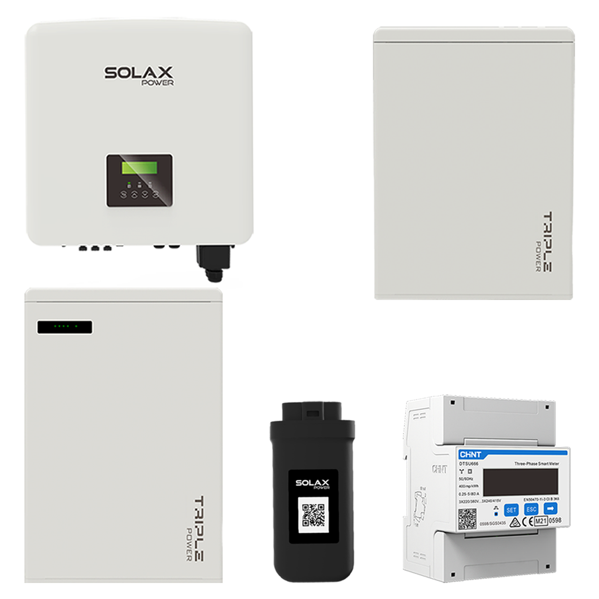 Solax Set G4 X3-Hydrid-5.0-D with T-BAT storage and smart meter