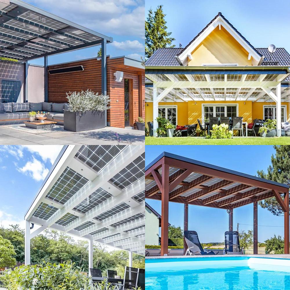 Sistema di tenuta per coperture di carport e terrazze - 1 fila x 6-12 moduli