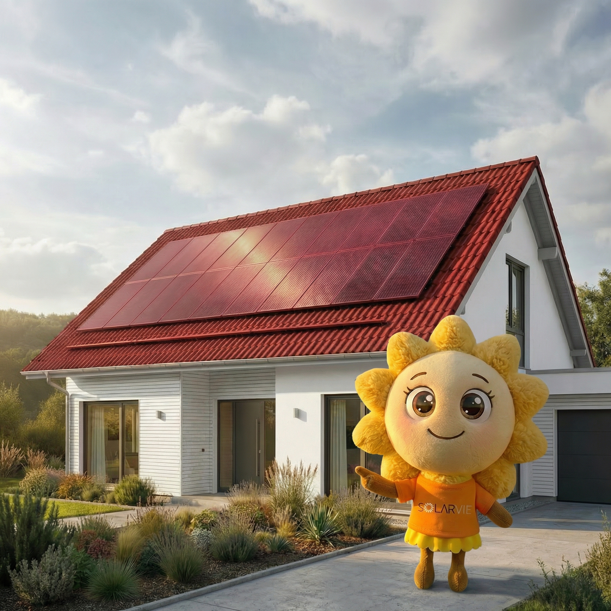 DAH Solar 400W terracotta Doppelglas (ROTES PV MODUL) (Container = 936 Stück)